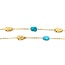 Necklace Nugget 100ctw Blue Turquoise 18ky 2.5mm 29" 33.25g 225070067