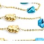 Necklace Nugget 100ctw Blue Turquoise 18ky 2.5mm 29" 33.25g 225070067