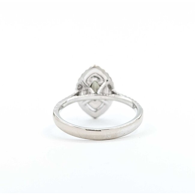 Ring Double Halo Marquise .42ctw Round Diamonds .54ct Alexandrite GIA: 2235584933 18kw 14x10mm Sz6.5 3.3g 125060020