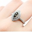 Ring Double Halo Marquise .42ctw Round Diamonds .54ct Alexandrite GIA: 2235584933 18kw 14x10mm Sz6.5 3.3g 125060020