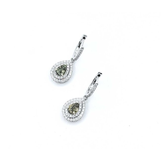 Earrings Drop .51ctw Diamonds 1.03ctw Alexandrite GIA: 5232585021, 1232584970 14kw .95x.4" 4g 125060030