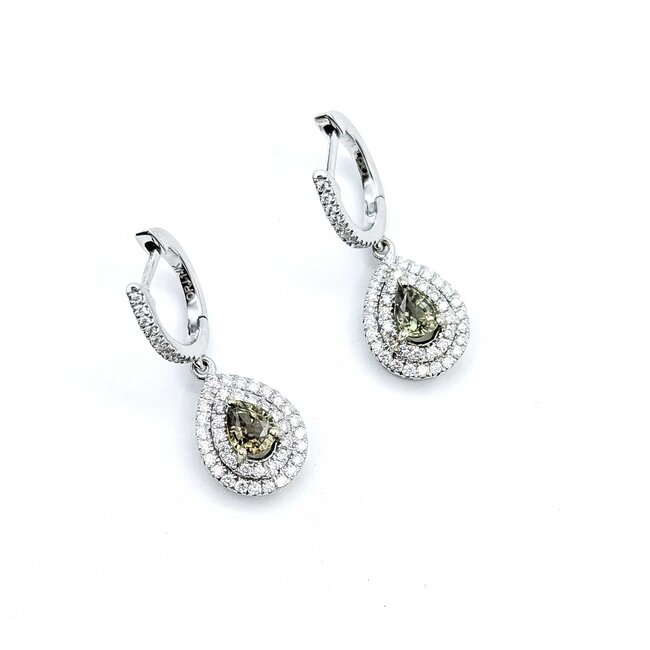 Earrings Drop .51ctw Diamonds 1.03ctw Alexandrite GIA: 5232585021, 1232584970 14kw .95x.4" 4g 125060030