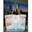 Handbag Louis Vuitton Neverfull MM 2018 Azur Damier Summer Trunk W/Pouchette 125070038