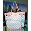 Handbag Louis Vuitton Neverfull MM 2018 Azur Damier Summer Trunk W/Pouchette 125070038