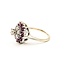 Ring w/Wrap Mid Century .55ctw Round Diamonds 1.10ctw Ruby 14kw/y Sz6 11.3g 225070059