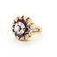 Ring w/Wrap Mid Century .55ctw Round Diamonds 1.10ctw Ruby 14kw/y Sz6 11.3g 225070059