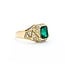 Ring Vintage Style .62ctw Round Diamonds 1.07ct Emerald 18ky Sz6 3.5g 225070054