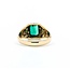 Ring Vintage Style .62ctw Round Diamonds 1.07ct Emerald 18ky Sz6 3.5g 225070054