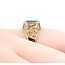 Ring Vintage Style .62ctw Round Diamonds 1.07ct Emerald 18ky Sz6 3.5g 225070054