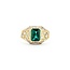 Ring Vintage Style .62ctw Round Diamonds 1.07ct Emerald 18ky Sz6 3.5g 225070054