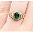 Ring Vintage Style .62ctw Round Diamonds 1.07ct Emerald 18ky Sz6 3.5g 225070054