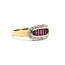 Ring Channel Set .12ctw Round Diamonds .50ctw Ruby 18ky Sz8.5 4.5g 225070057