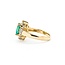 Ring .50ctw Round/Baguette Diamonds 2.10ct Emerald 14ky Sz6 4.9g 225070033