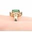 Ring .50ctw Round/Baguette Diamonds 2.10ct Emerald 14ky Sz6 4.9g 225070033