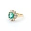 Ring .50ctw Round/Baguette Diamonds 2.10ct Emerald 14ky Sz6 4.9g 225070033