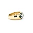 Ring "X's" .24ctw Round Diamonds .80ctw Emeralds 18ky/Platinum Sz6.5 10.1g 225070035
