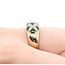 Ring "X's" .24ctw Round Diamonds .80ctw Emeralds 18ky/Platinum Sz6.5 10.1g 225070035