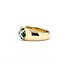 Ring "X's" .24ctw Round Diamonds .80ctw Emeralds 18ky/Platinum Sz6.5 10.1g 225070035