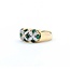 Ring "X's" .24ctw Round Diamonds .80ctw Emeralds 18ky/Platinum Sz6.5 10.1g 225070035