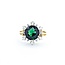 Ring Snowflake .35ctw Round Diamonds 3.5ct Green Tourmaline 18ky Sz7 5.9g 225070058
