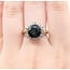 Ring Snowflake .35ctw Round Diamonds 3.5ct Green Tourmaline 18ky Sz7 5.9g 225070058