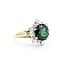 Ring Snowflake .35ctw Round Diamonds 3.5ct Green Tourmaline 18ky Sz7 5.9g 225070058