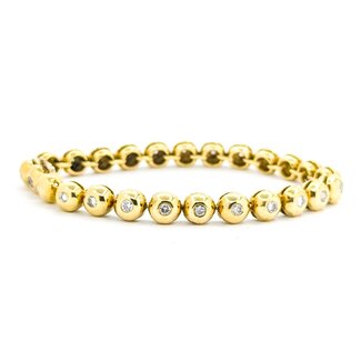 Bracelet Bezel Set Tennis 1.00ctw Round Diamonds 18ky 6.5" 26.91g 225070076