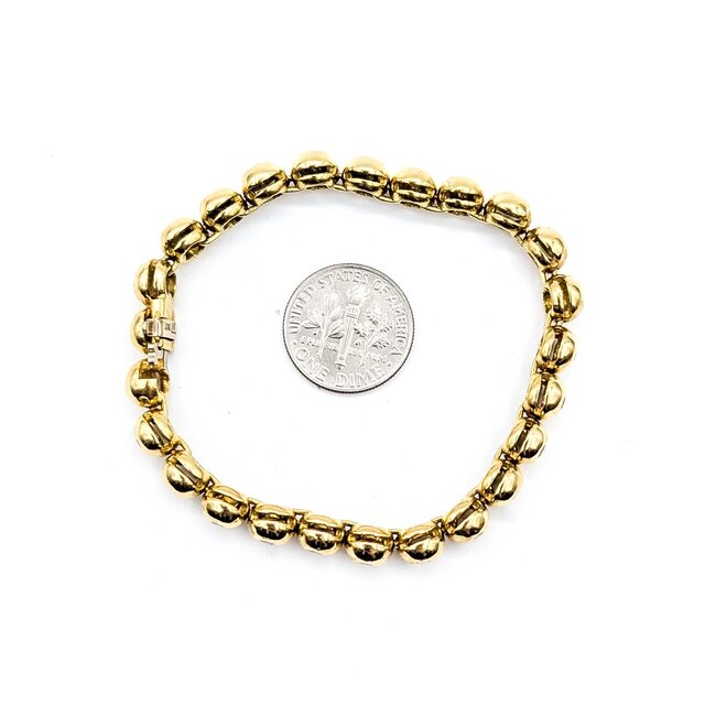 Bracelet Bezel Set Tennis 1.00ctw Round Diamonds 18ky 6.5" 26.91g 225070076
