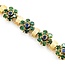 Bracelet Mid Century 11.40ctw Emerald 2.0ctw Sapphire 18ky 7" 32.66g 225070009