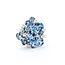 Ring Cocktail .36ctw Single Cut Diamonds 4.86ctw Aquamarine 14kw Sz6 7.2g 225070044