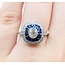 Ring Art Deco Revival .85ct Old MIne Diamonds .15ctw Diamonds .80ctw Blue Sapphire Platinum Sz6.5 4.3g 225070046