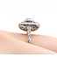 Ring Art Deco Revival .85ct Old MIne Diamonds .15ctw Diamonds .80ctw Blue Sapphire Platinum Sz6.5 4.3g 225070046