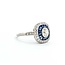 Ring Art Deco Revival .85ct Old MIne Diamonds .15ctw Diamonds .80ctw Blue Sapphire Platinum Sz6.5 4.3g 225070046