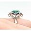 Ring Vintage Style .30ctw Round Diamonds 4.80ct Emerald .84ctw Sapphire 14kw Sz3.75 5.8g 225070050