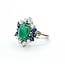 Ring Vintage Style .30ctw Round Diamonds 4.80ct Emerald .84ctw Sapphire 14kw Sz3.75 5.8g 225070050