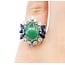 Ring Vintage Style .30ctw Round Diamonds 4.80ct Emerald .84ctw Sapphire 14kw Sz3.75 5.8g 225070050