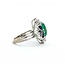 Ring Vintage Style .30ctw Round Diamonds 4.80ct Emerald .84ctw Sapphire 14kw Sz3.75 5.8g 225070050