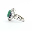 Ring Vintage Style .30ctw Round Diamonds 4.80ct Emerald .84ctw Sapphire 14kw Sz3.75 5.8g 225070050
