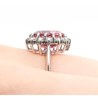 Ring Halo .38ctw Round Diamonds 4.40ct Pink Tourmaline 14kw Sz7 4.9g 225070029
