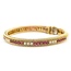 Bracelet Wheat Braiding 1.44ctw Round Diamonds 3.60ctw Ruby 14ky 6.5" 23.0g 225070007