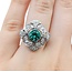 Ring Art Deco .80ctw Old European Diamonds 1.69ct Emerald Platinum Sz6 6.3g 225070051