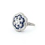 Ring Art Deco Revival 1.45ctw Old European/Single Cut Diamonds 1.10ctw Sapphire Platinum Sz7 8.5g 225070047
