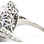 Ring Art Deco Revival 1.45ctw Old European/Single Cut Diamonds 1.10ctw Sapphire Platinum Sz7 8.5g 225070047