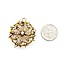 Brooch Victorian .21ctw Old Mine Cut Diamonds Seed Pearls 14ky 28mm 6.30g 225070068