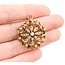 Brooch Victorian .21ctw Old Mine Cut Diamonds Seed Pearls 14ky 28mm 6.30g 225070068