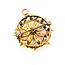 Brooch Victorian .21ctw Old Mine Cut Diamonds Seed Pearls 14ky 28mm 6.30g 225070068