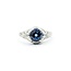 Ring Vintage Style .21ctw Round Diamonds 1.96ct Sapphire Platinum Sz6 6.5g 225070036