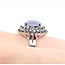 Ring Double Halo 1.60ctw Sapphire 4.60ct Chalcedony 14kw Sz7 6.1g 225070049