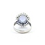 Ring Double Halo 1.60ctw Sapphire 4.60ct Chalcedony 14kw Sz7 6.1g 225070049