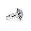 Ring Double Halo 1.60ctw Sapphire 4.60ct Chalcedony 14kw Sz7 6.1g 225070049